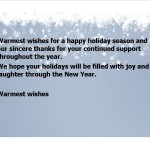 Season’s greetings